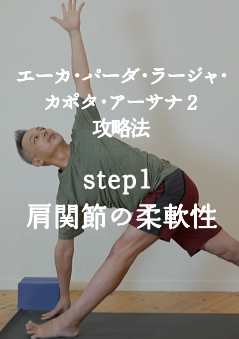 エーカ・パーダ・ラージャ・カポタ・アーサナ2攻略法  step1  肩関節の柔軟性