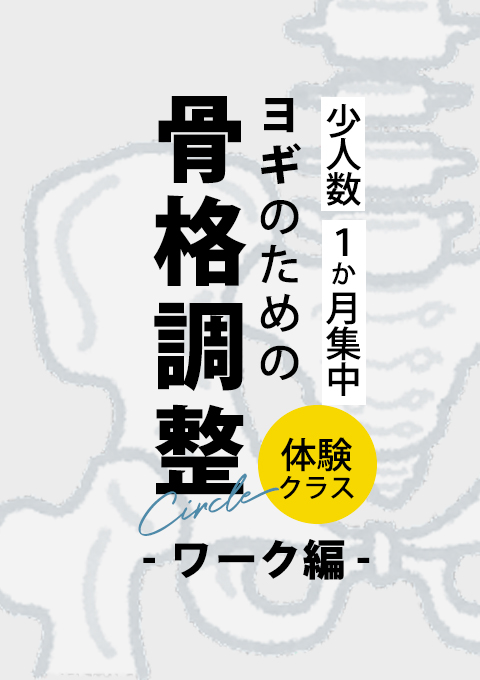 ＜体験クラス＞ヨギのための骨格調整〜ワーク編〜