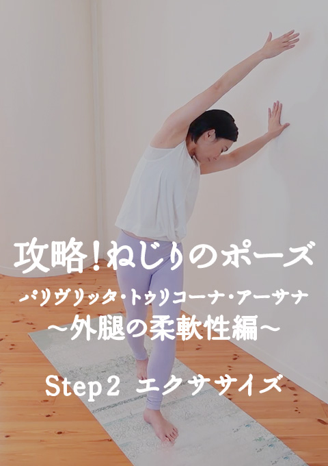 攻略!ねじりのポーズ   パリヴリッタ・トゥリコーナ・アーサナ〜外腿の柔軟性編〜 Step2 エクササイズ